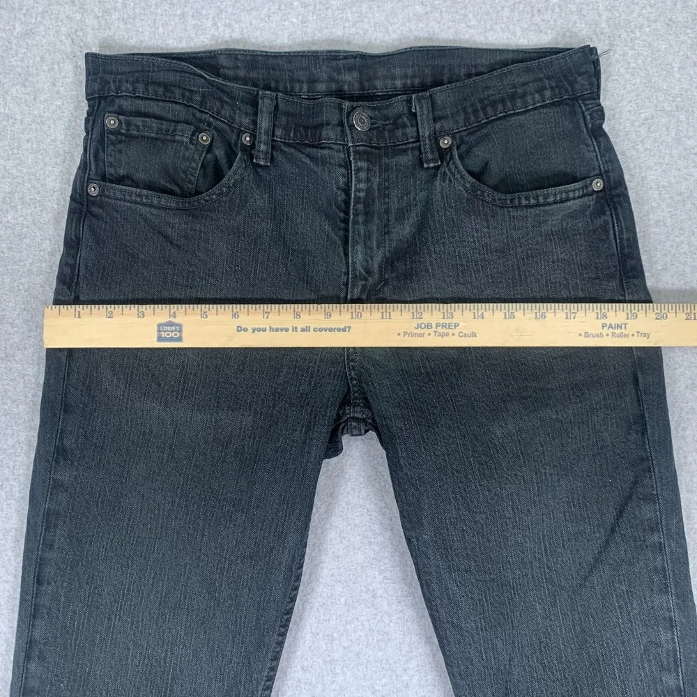 Levi's 511 Slim Fit Jeans Mens 34x30 Black Stretch Denim
